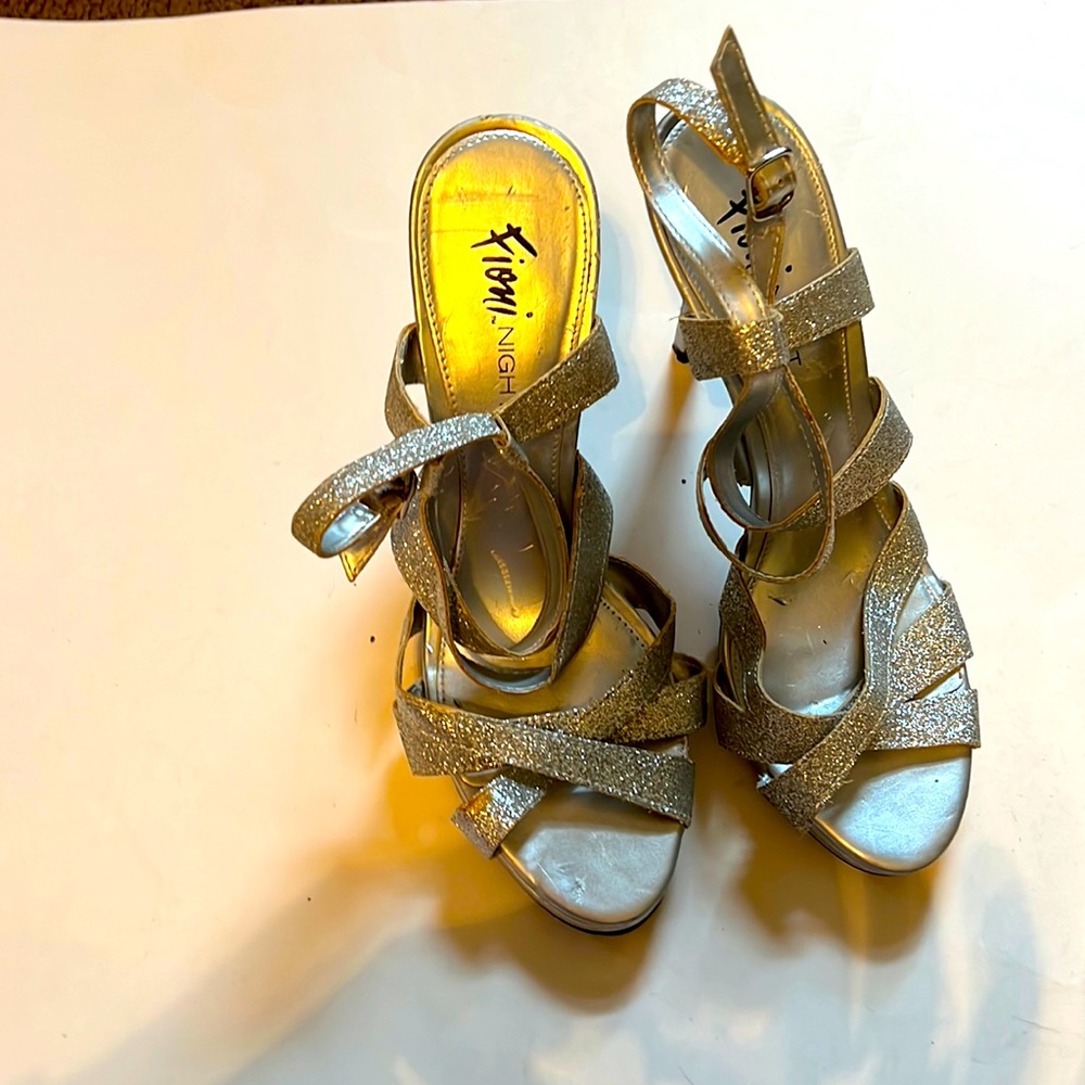 Silver dress shoes